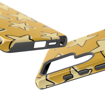 Golden Yellow Doodle Star Phone Case