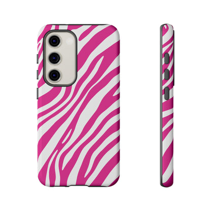 Modern Hot Pink Zebra Print Phone Case