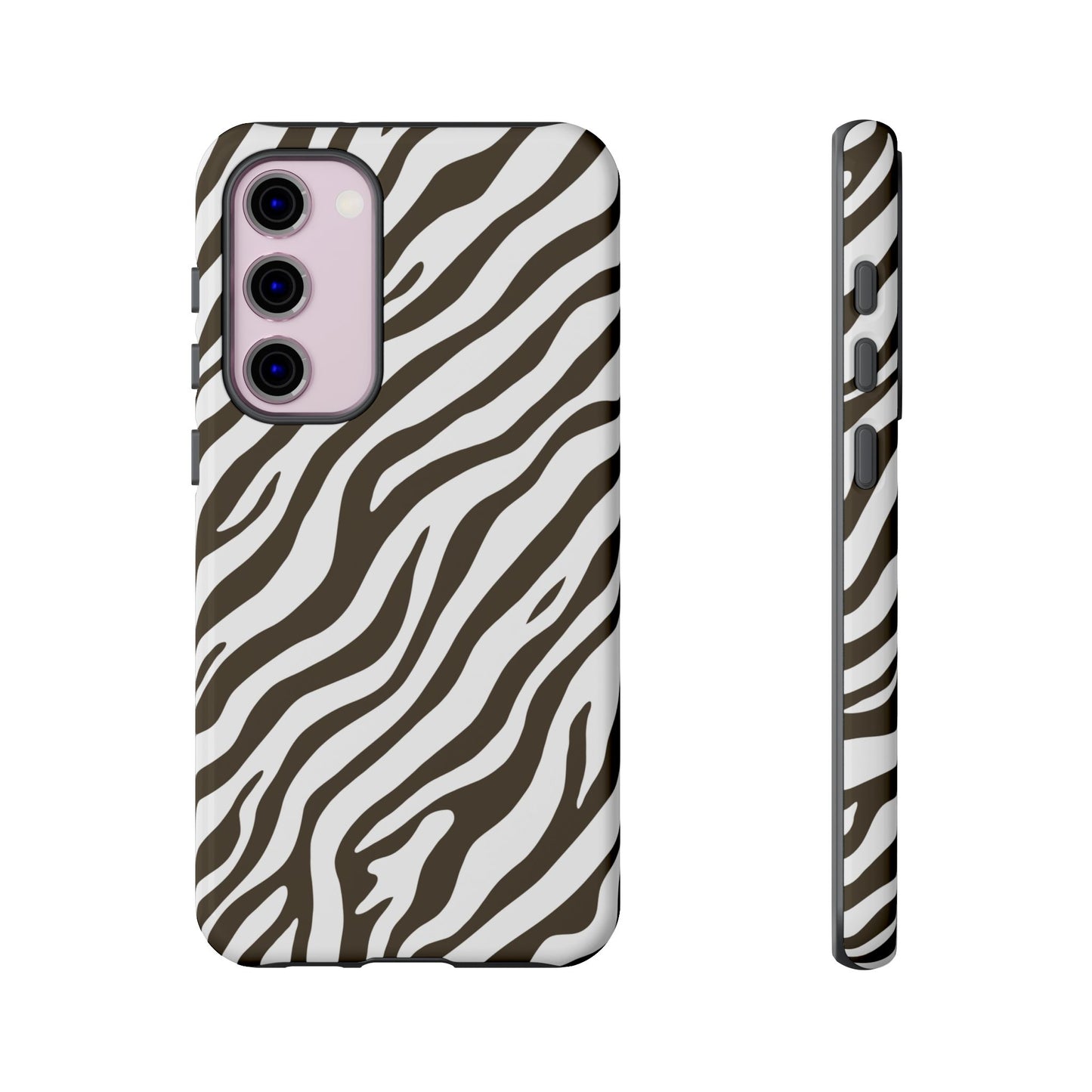 Stylish Mocha Zebra Print Phone Case
