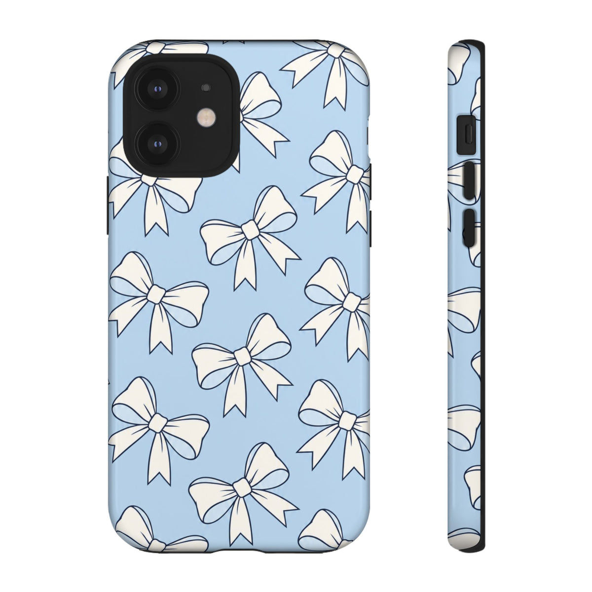 Chic Powder Blue Bow Pattern Phone Case