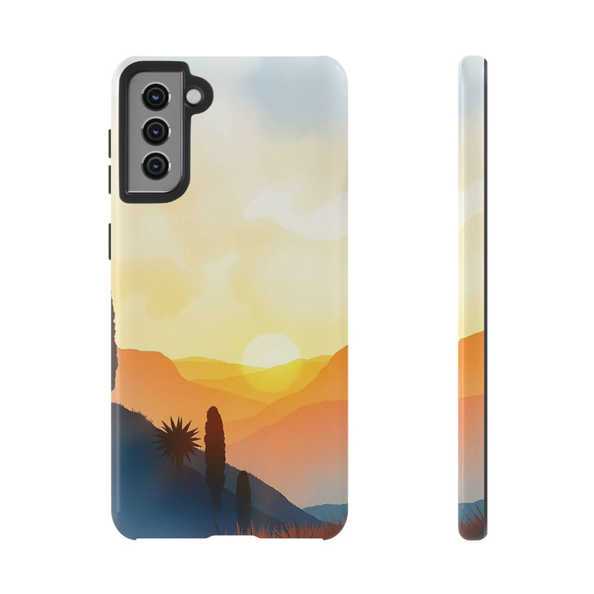 Watercolour Sunset Design Phone Case - Multicolor Phone Case - Samsung Galaxy S21 Plus / Glossy