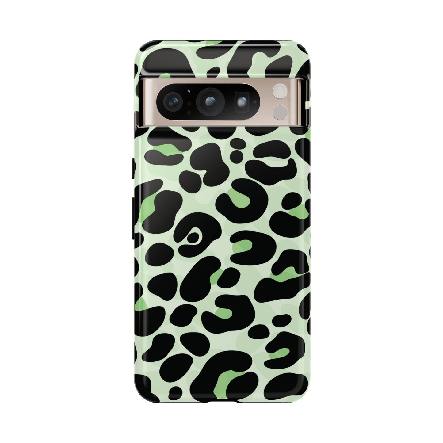 Chic Sage Leopard Print Phone Case