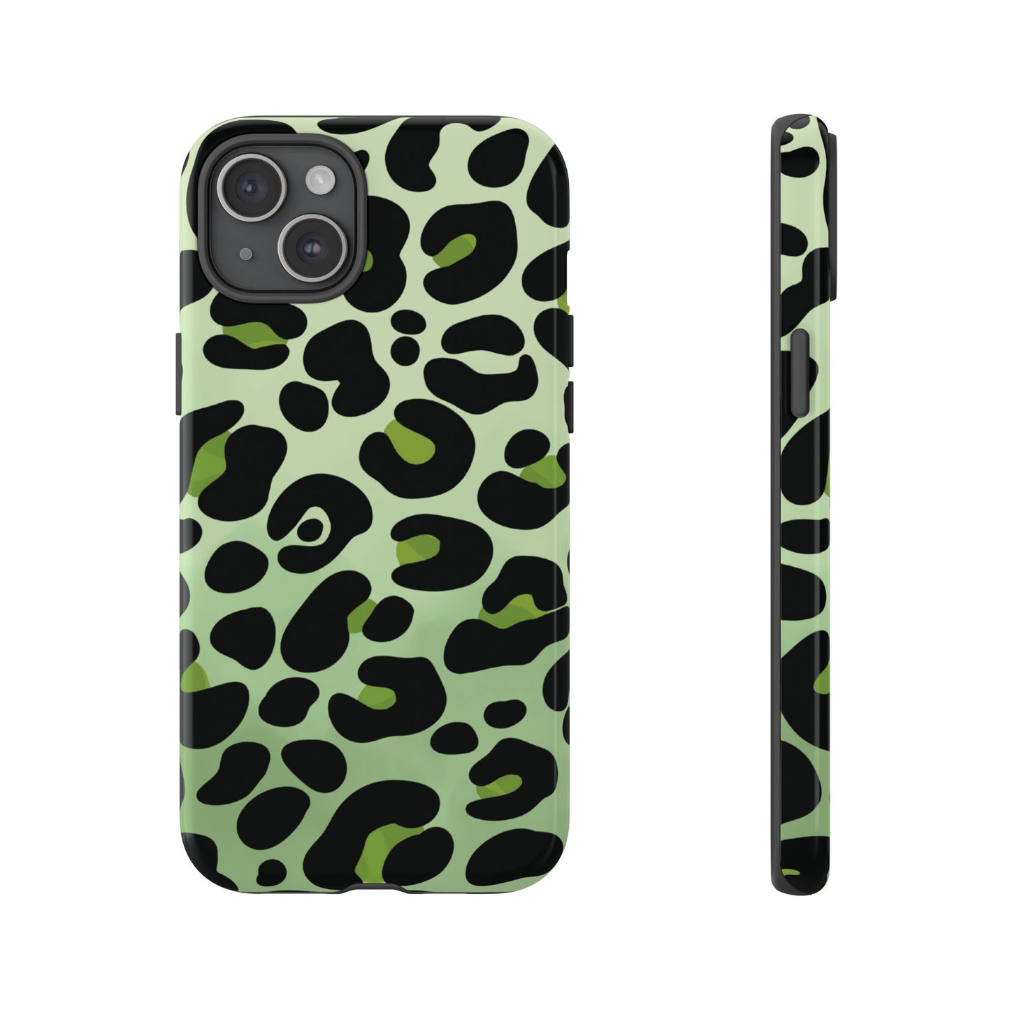 Chic Sage Leopard Print Phone Case
