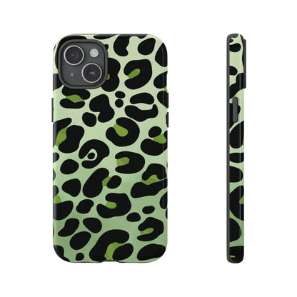Chic Sage Leopard Print Phone Case