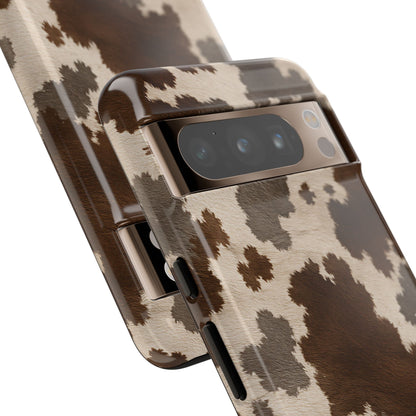 Stylish Mocha Cow Print Phone Case