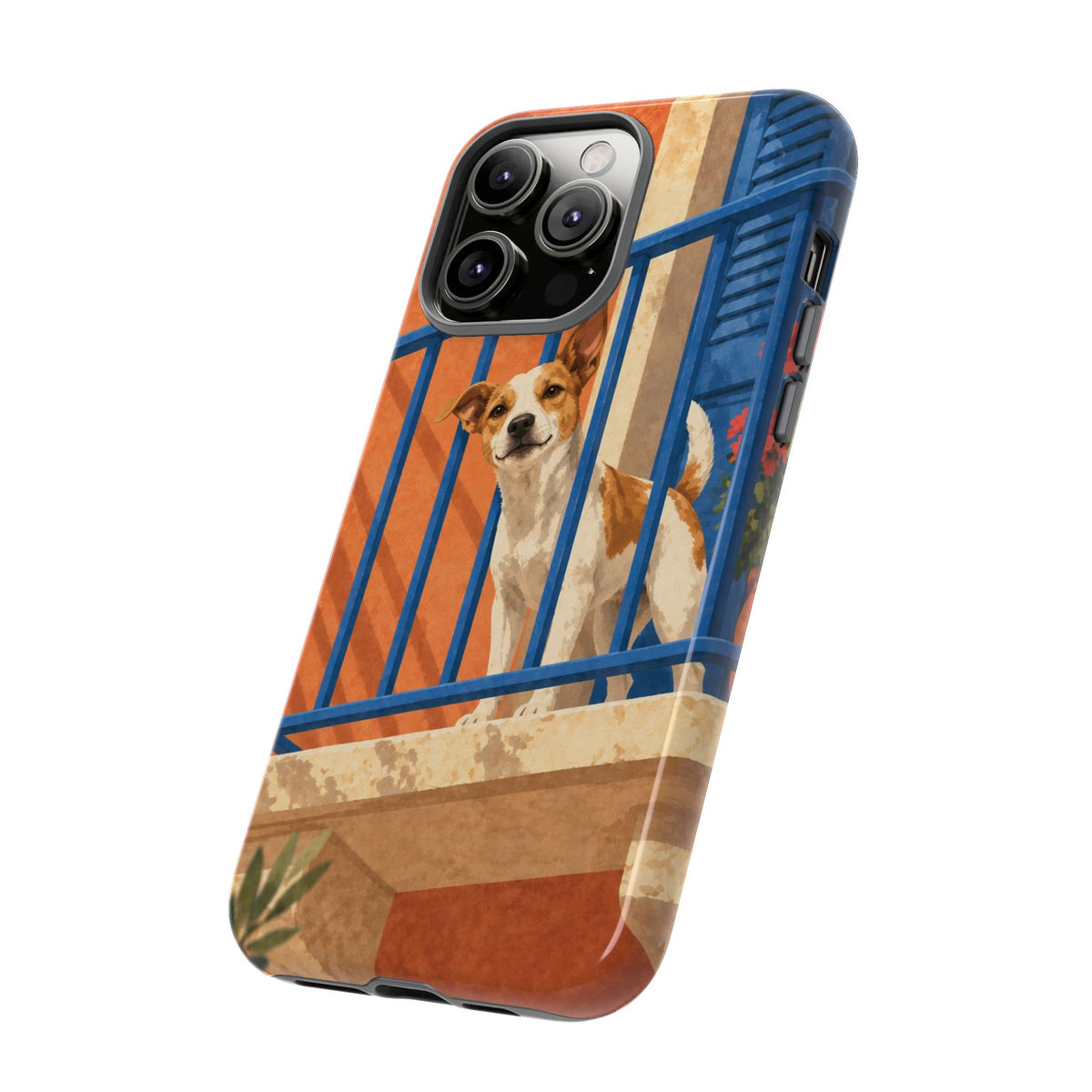 Jack Russell Terrier Balcony Busybody Phone Case - Multicolor Phone Case
