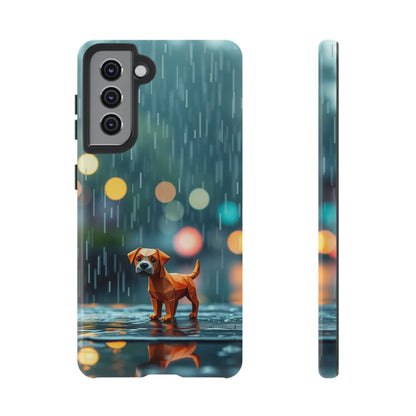 Samsung Galaxy S21 / Glossy Phone Case - Origami ’Soggy Dog’ Design Phone Case