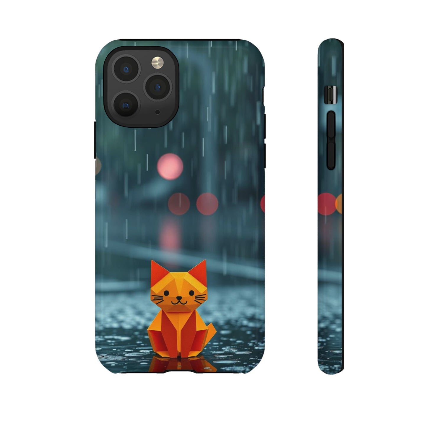 iPhone 11 Pro / Glossy Phone Case - Origami ’Soggy Cat’ Design Phone Case