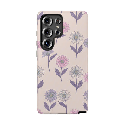Pretty Pink & Purple Daisy Pattern Phone Case