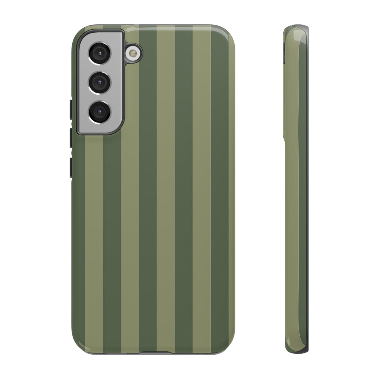 Green Stripe Pattern Phone Case - Green Phone Case - Samsung Galaxy S22 Plus / Glossy