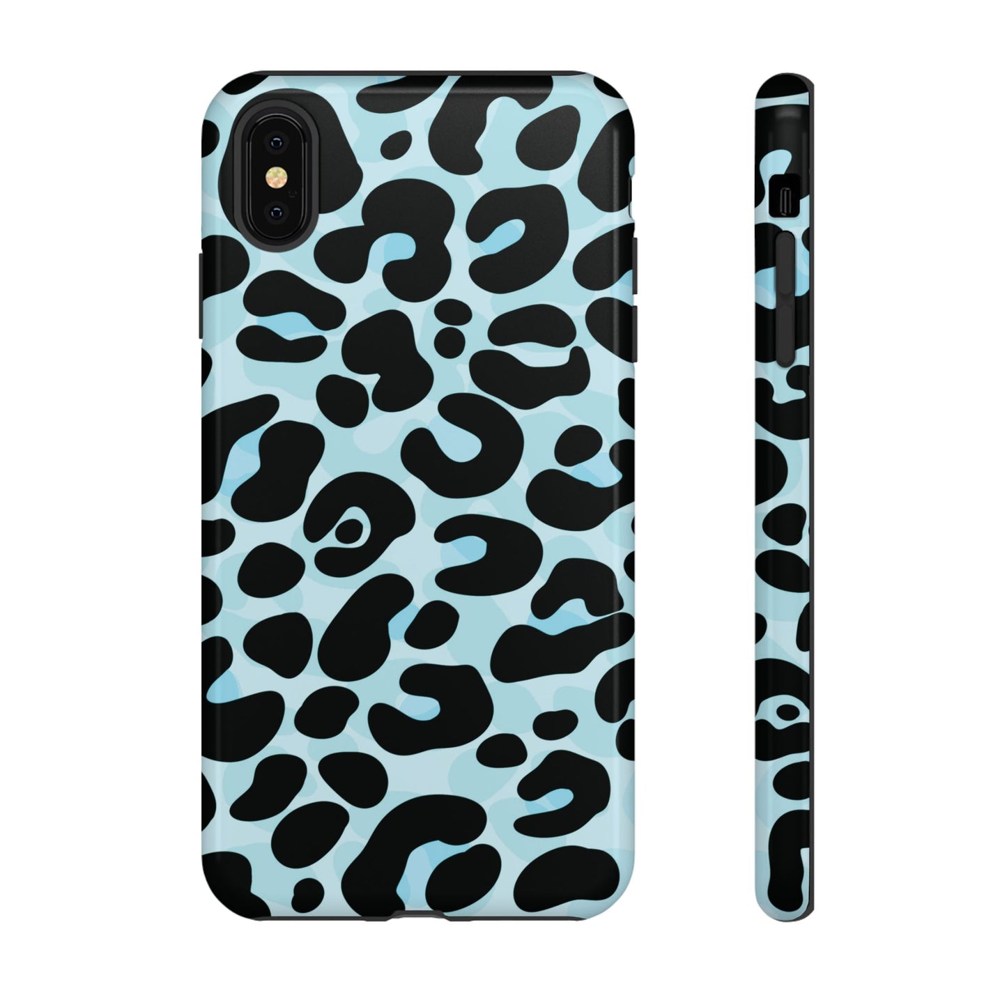 Cool Aqua Leopard Print Phone Case