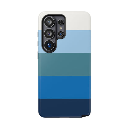 Blue and White Stripe Pattern Phone Case - Blue Phone Case - Samsung Galaxy S26 Ultra / Glossy