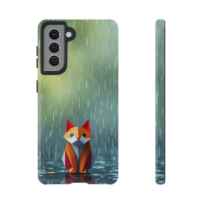 Samsung Galaxy S21 / Glossy Phone Case - Origami ’Soggy Fox’ Design Phone Case