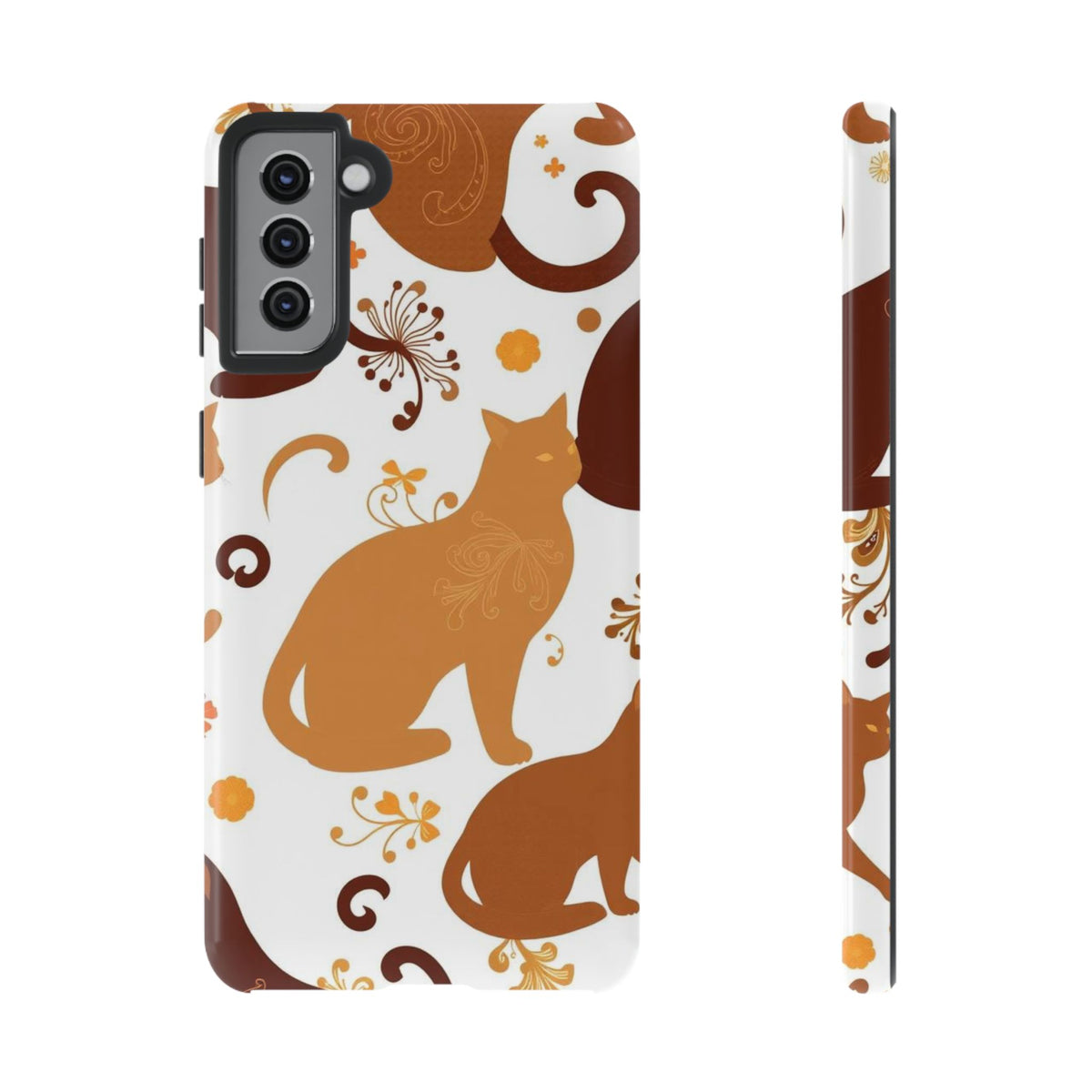 Abstract Cat Pattern Phone Case - Multicolor Phone Case - Samsung Galaxy S21 Plus / Glossy