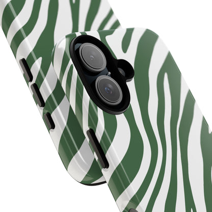 Modern Sage Zebra Print Phone Case