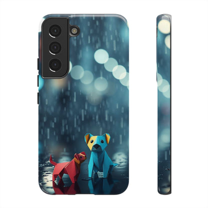 Samsung Galaxy S22 / Glossy Phone Case - Origami ’Wee Pals’ Design Phone Case