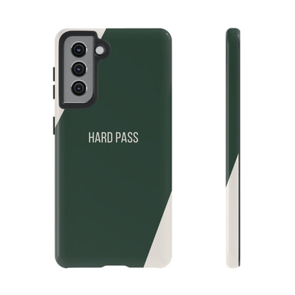 Samsung Galaxy S21 / Glossy Phone Case - Sassy Statement Case ’Hard Pass’ in Green & White