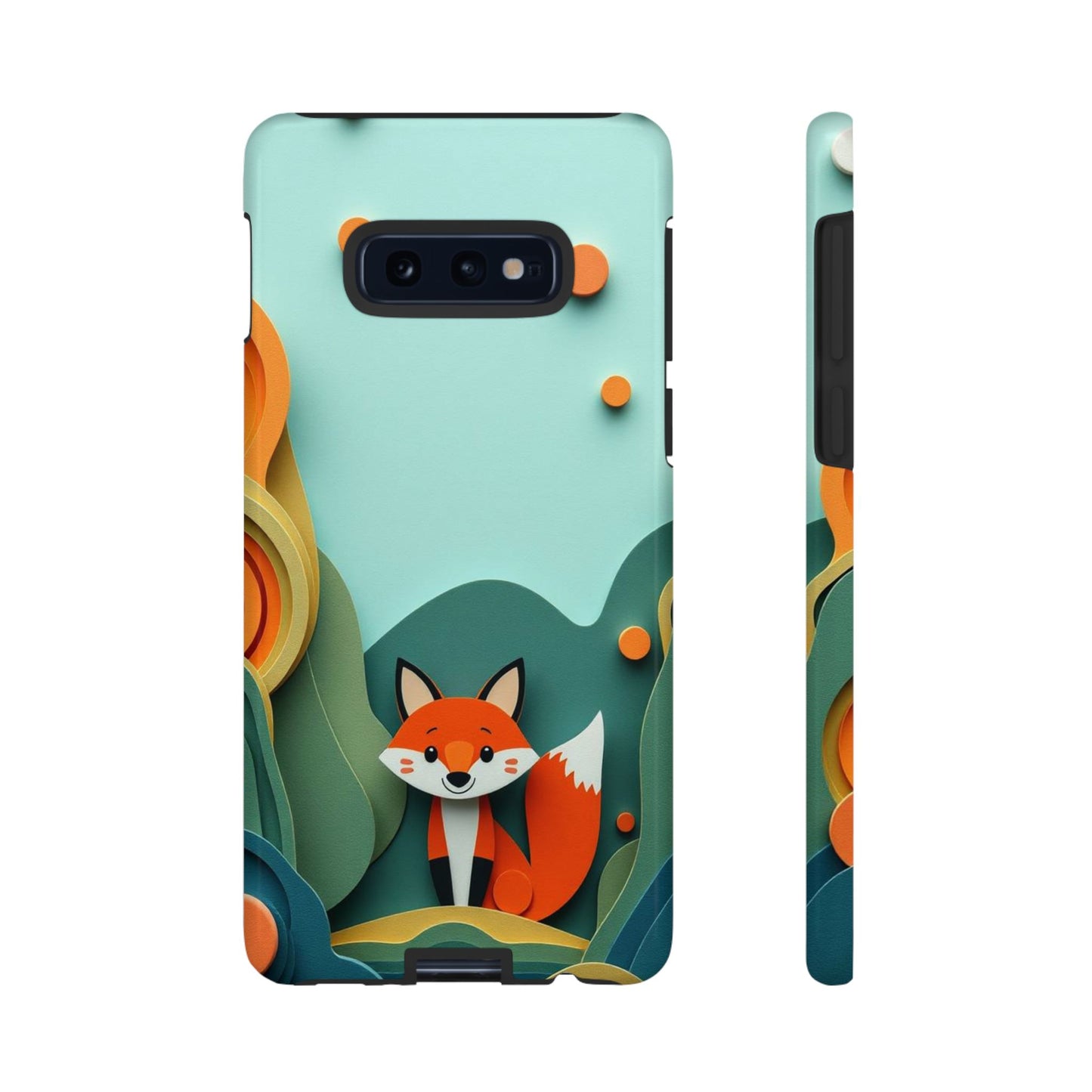 Samsung Galaxy S10E / Glossy Phone Case - Papier-mâché Fox Design Phone Case