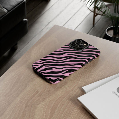 Stylish Blush Zebra Print Phone Case