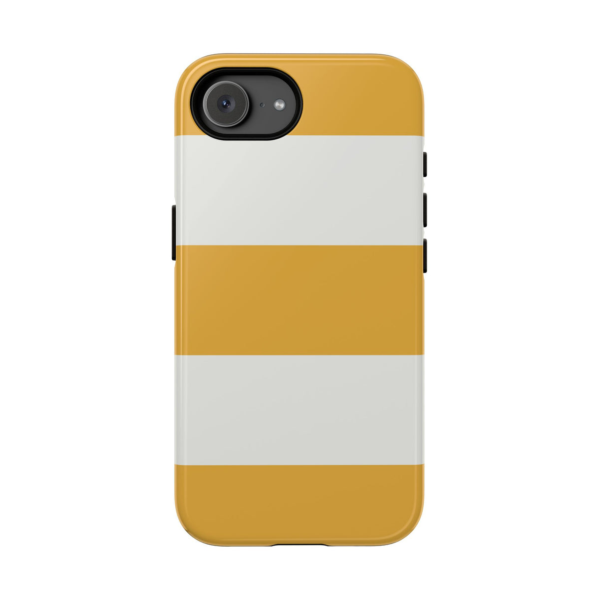 Yellow & White Horizontal Stripe Pattern Phone Case - Yellow Phone Case - iPhone 17e / Glossy