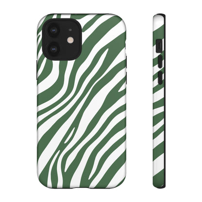 Modern Sage Zebra Print Phone Case