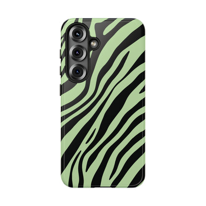 Modern Mint Zebra Print Phone Case