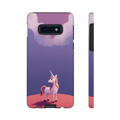 Samsung Galaxy S10E / Glossy Phone Case - Cute Unicorn & Cloud Design Phone Case