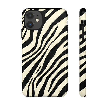 Modern Neutral Zebra Print Phone Case