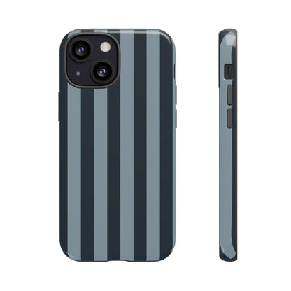 Dark Blue Stripe Pattern Phone Case - Blue Phone Case - iPhone 13 Mini / Glossy