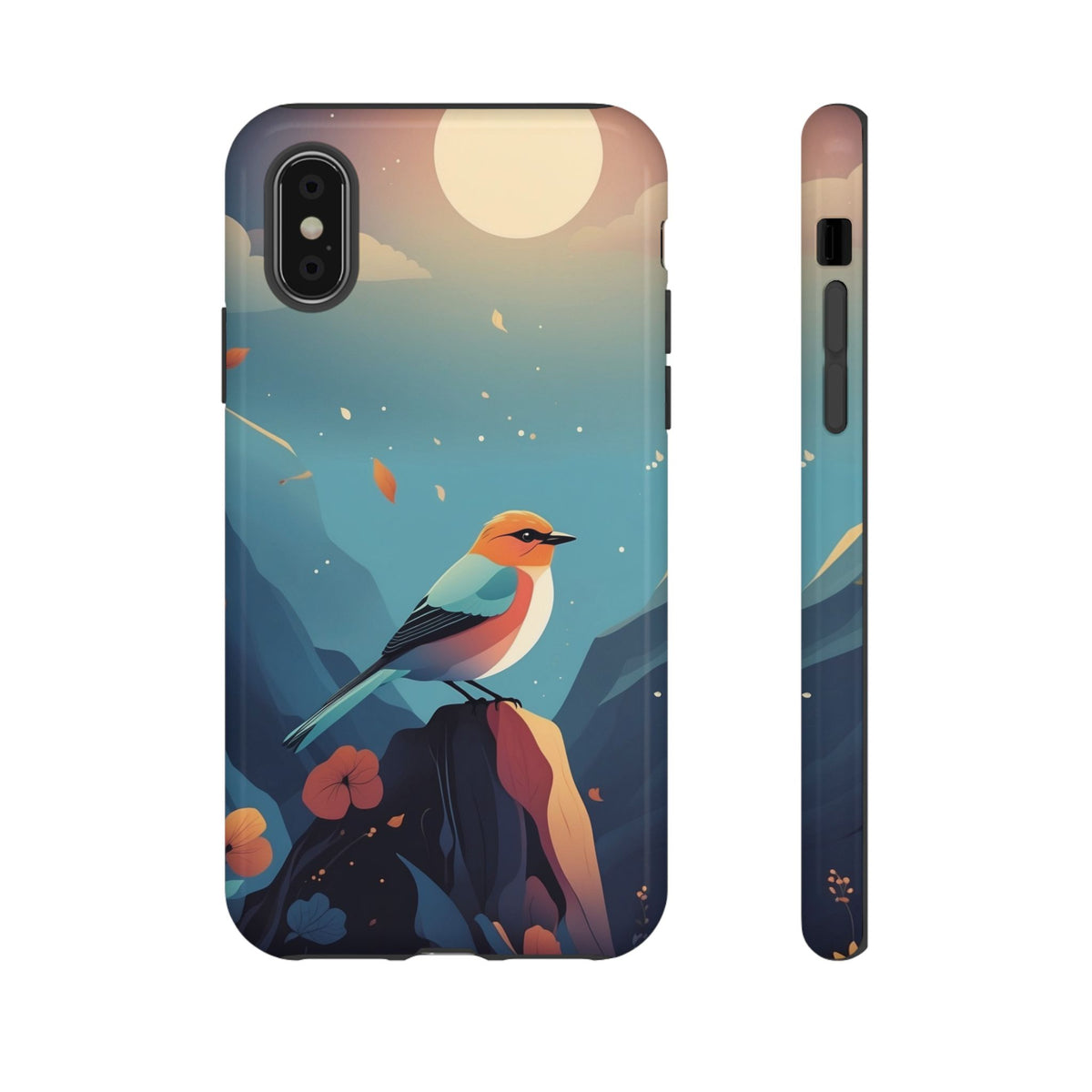 Stylised Bird Design Phone Case - Multicolor Phone Case - iPhone XS / Glossy