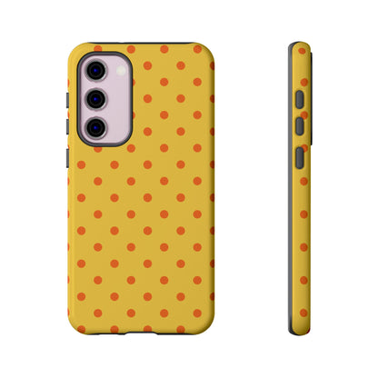 Trendy Yellow & Orange Dot Pattern Phone Case