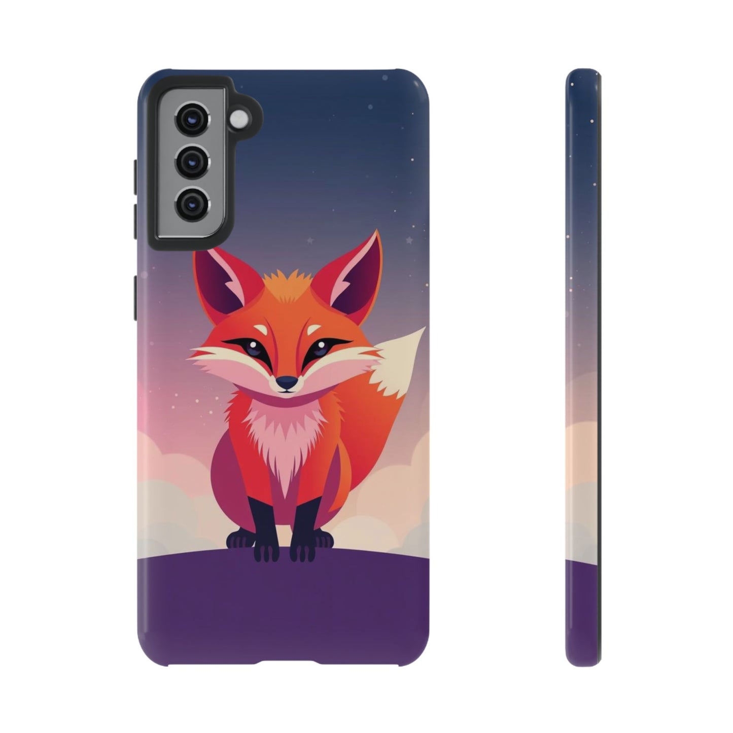 Samsung Galaxy S21 Plus / Glossy Phone Case - Pop Art Fox Design Phone Case