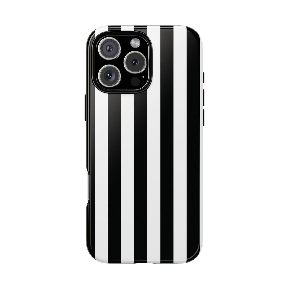 Simple Black & White Stripe Pattern Phone Case - White Phone Case - iPhone 16 Pro Max / Glossy