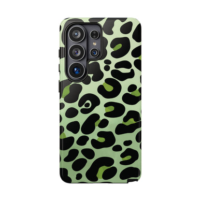 Chic Sage Leopard Print Phone Case
