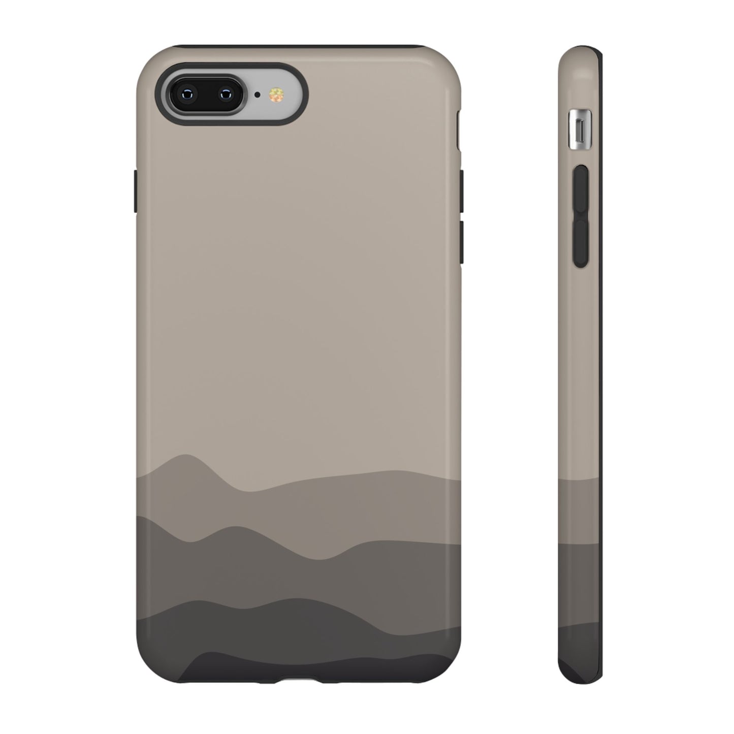 Beige Abstract Waves Protective Phone Case - Beige Phone Case - iPhone 8 Plus / Glossy