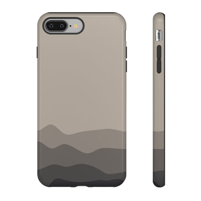 Beige Abstract Waves Protective Phone Case - Beige Phone Case - iPhone 8 Plus / Glossy
