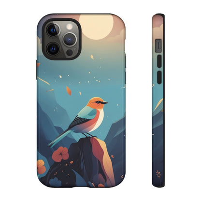Stylised Bird Design Phone Case - Multicolor Phone Case - iPhone 12 Pro / Glossy