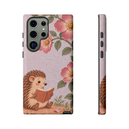 Whimsical Lilac Hedgehog and Wild Rose Phone Case - Purple Phone Case - Samsung Galaxy S23 Ultra / Glossy