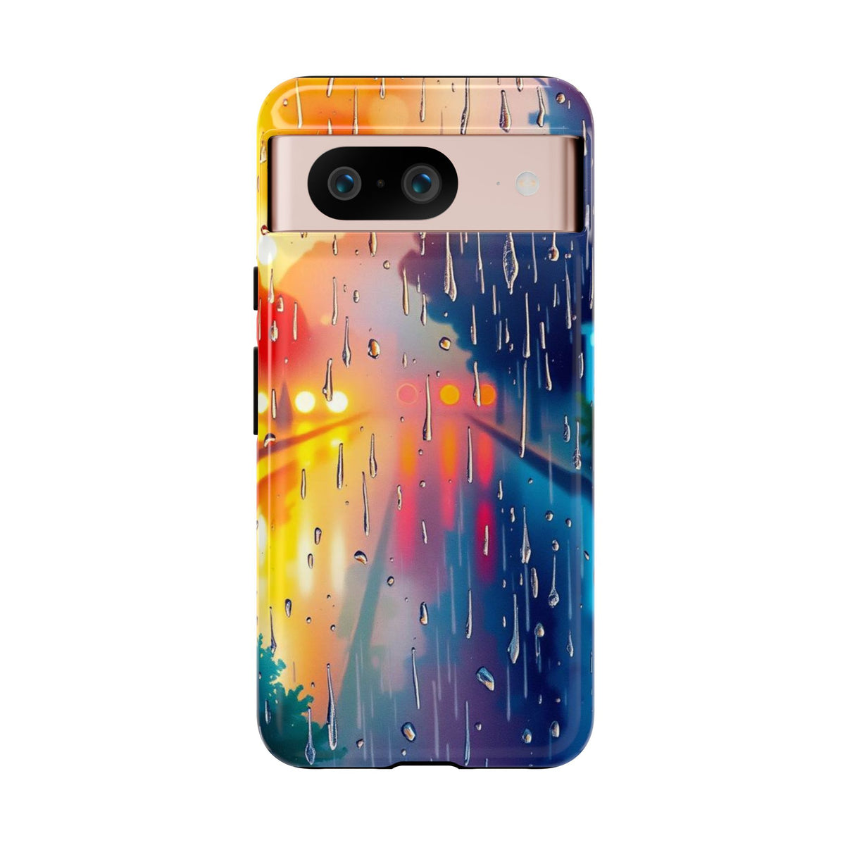 Electric Rain Watercolour Design Phone Case - Multicolor Phone Case - Google Pixel 8 / Glossy