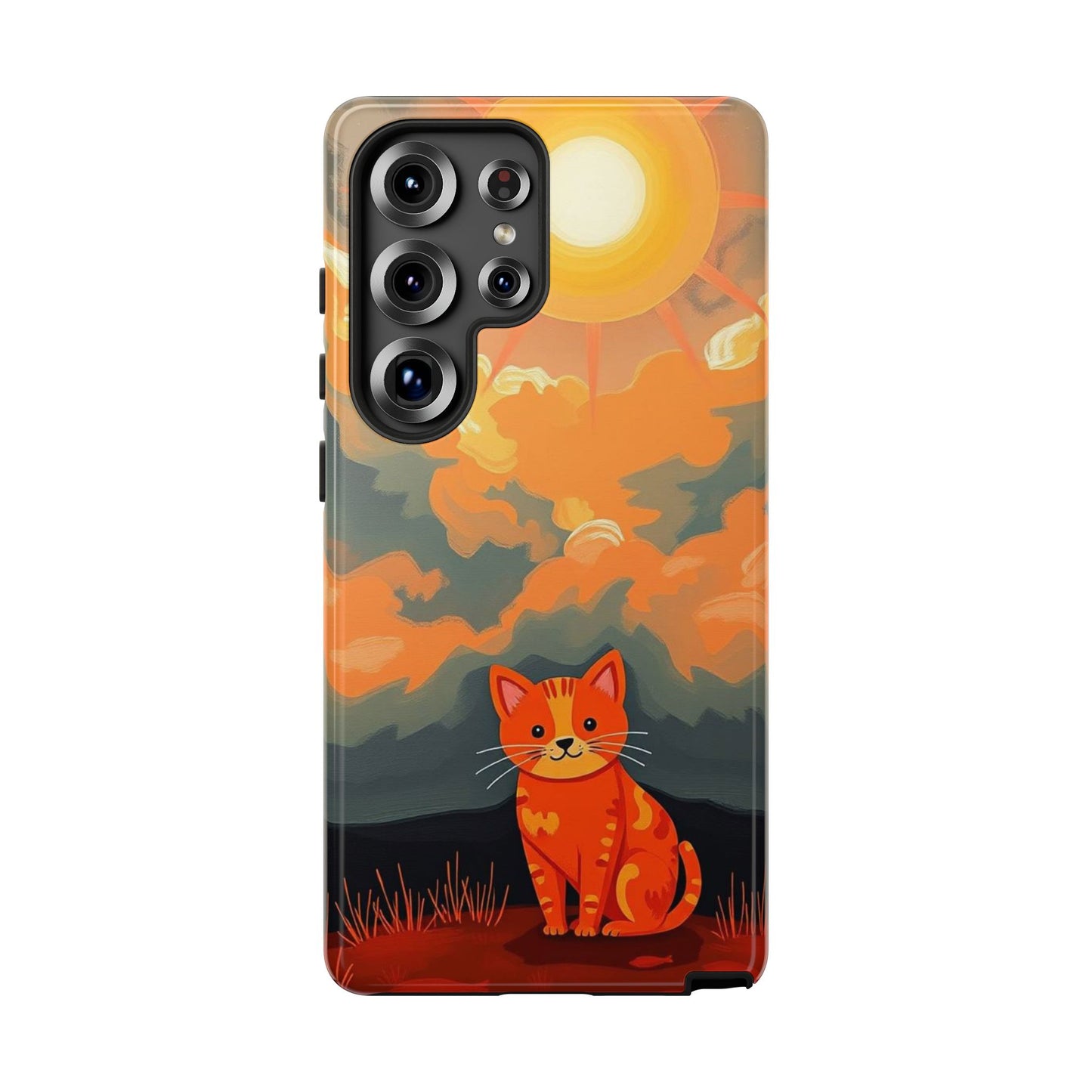 Acrylic Painting Style Cat Design Phone Case