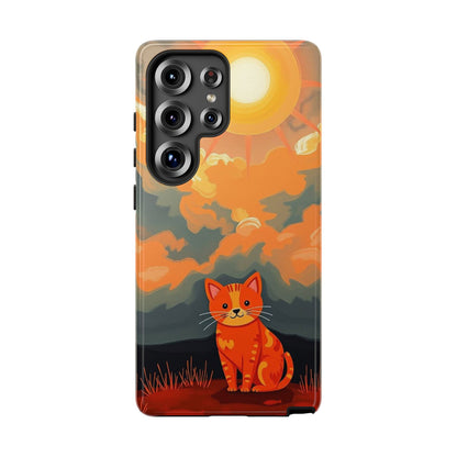 Acrylic Painting Style Cat Design Phone Case