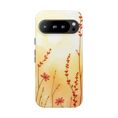 Boho Chic Watercolour Wildflower Dusk Pattern Phone Case - Multicolor Phone Case - Google Pixel 9 Pro / Glossy