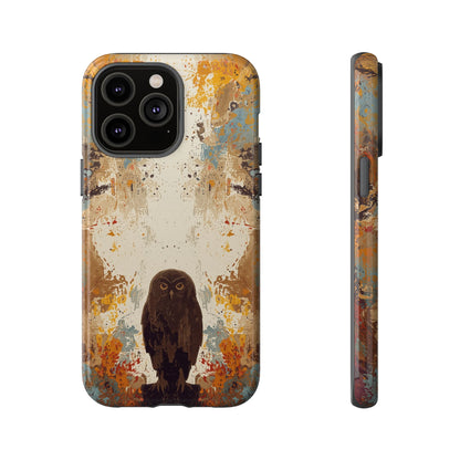 iPhone 14 Pro Max / Glossy Phone Case - Abstract Owl Design Phone Case