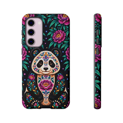 Cute Purple and Teal Calavera Panda Phone Case - Multicolor Phone Case - Samsung Galaxy S23 Plus / Glossy