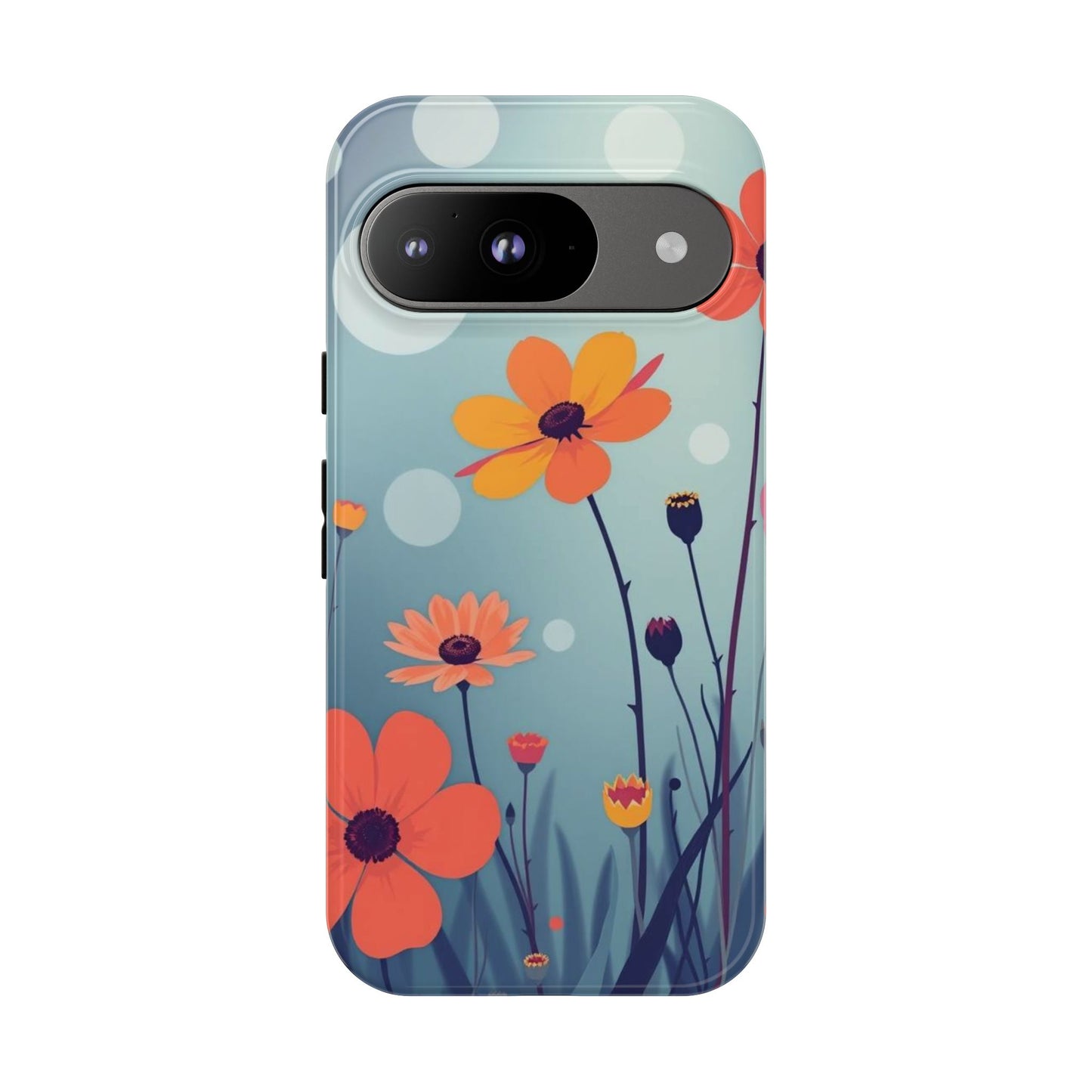 Google Pixel 9 / Glossy Phone Case - Vibrant Wildflowers Design Phone Case