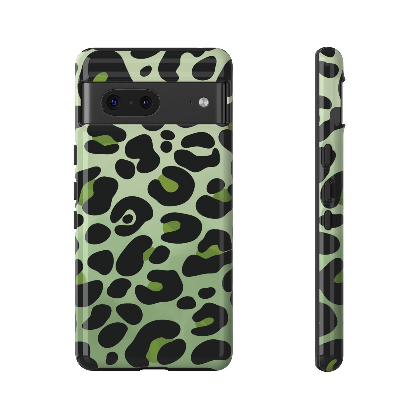 Chic Sage Leopard Print Phone Case
