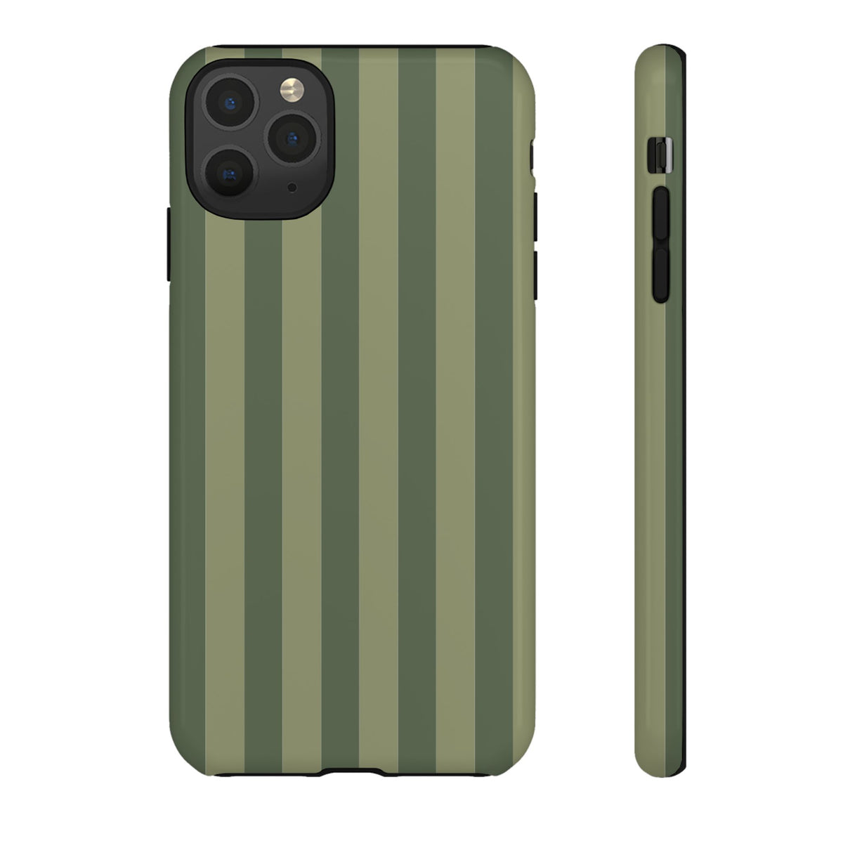 Green Stripe Pattern Phone Case - Green Phone Case - iPhone 11 Pro Max / Glossy