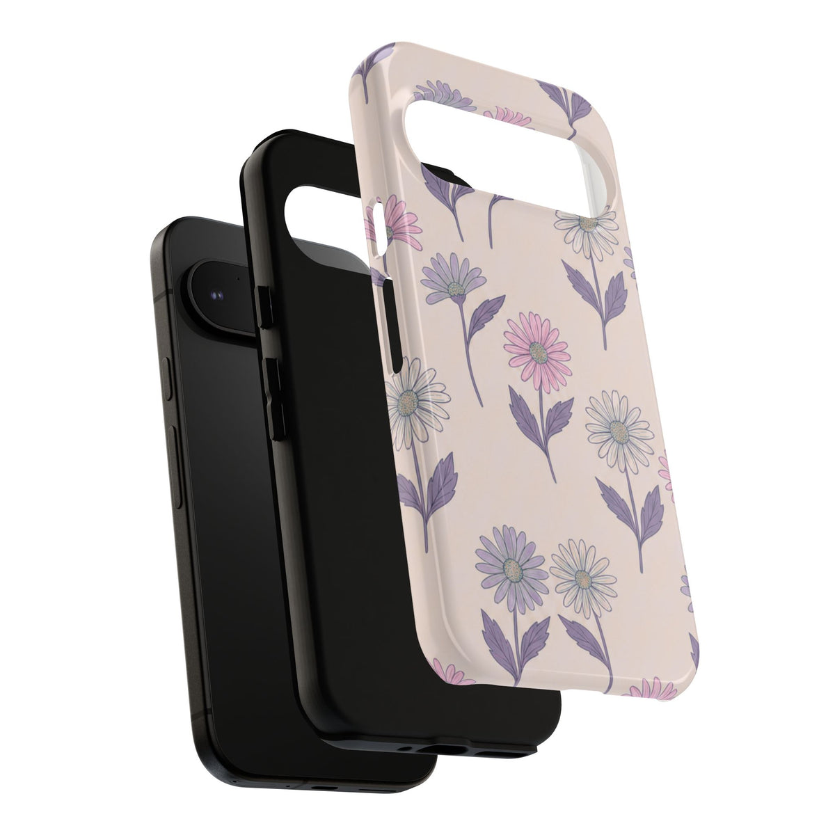 Pretty Pink & Purple Daisy Pattern Phone Case