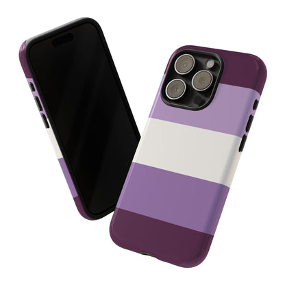 Purple Stripe Pattern Phone Case - Purple Phone Case