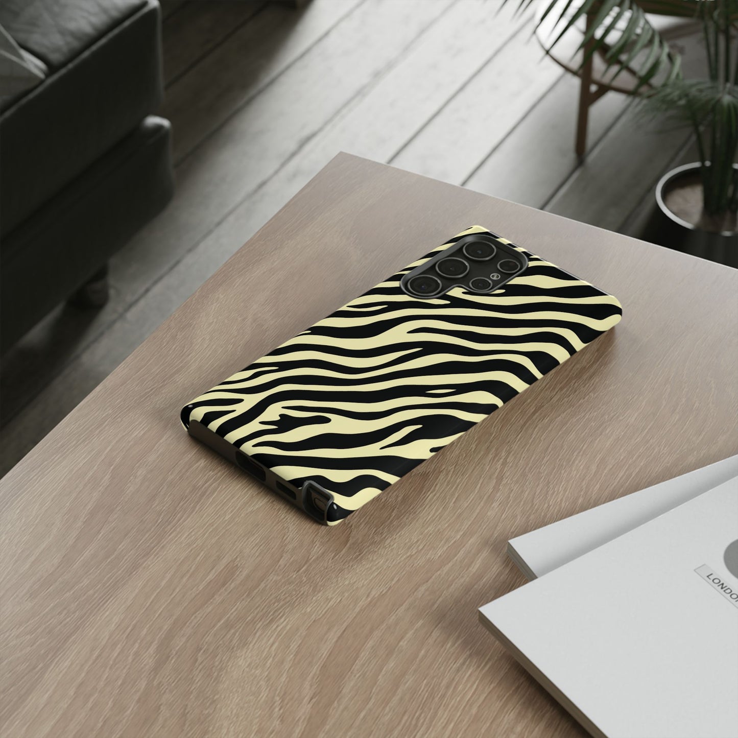 Stylish Neutral Zebra Print Phone Case